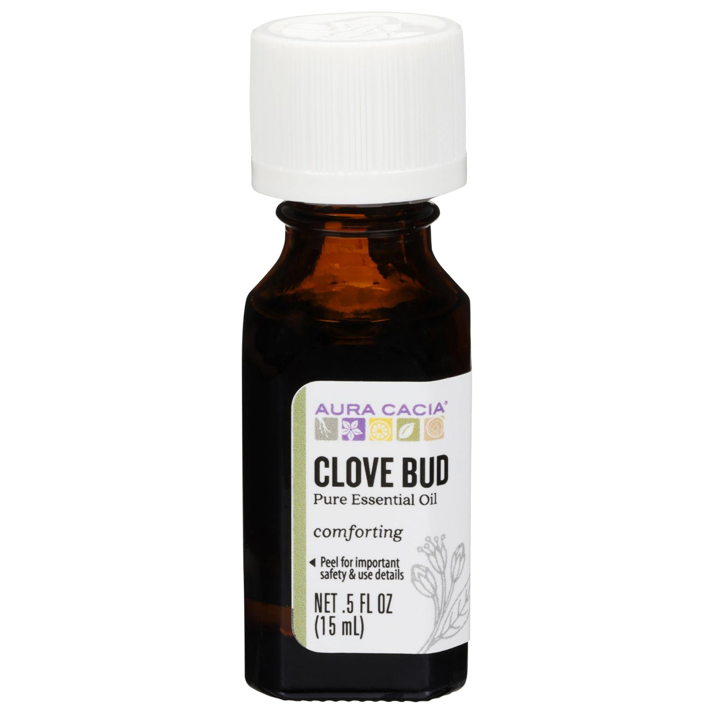 Aura Cacia Clove Bud Essential Oil 0.5 oz | 100% Pure, GC/MS Tested