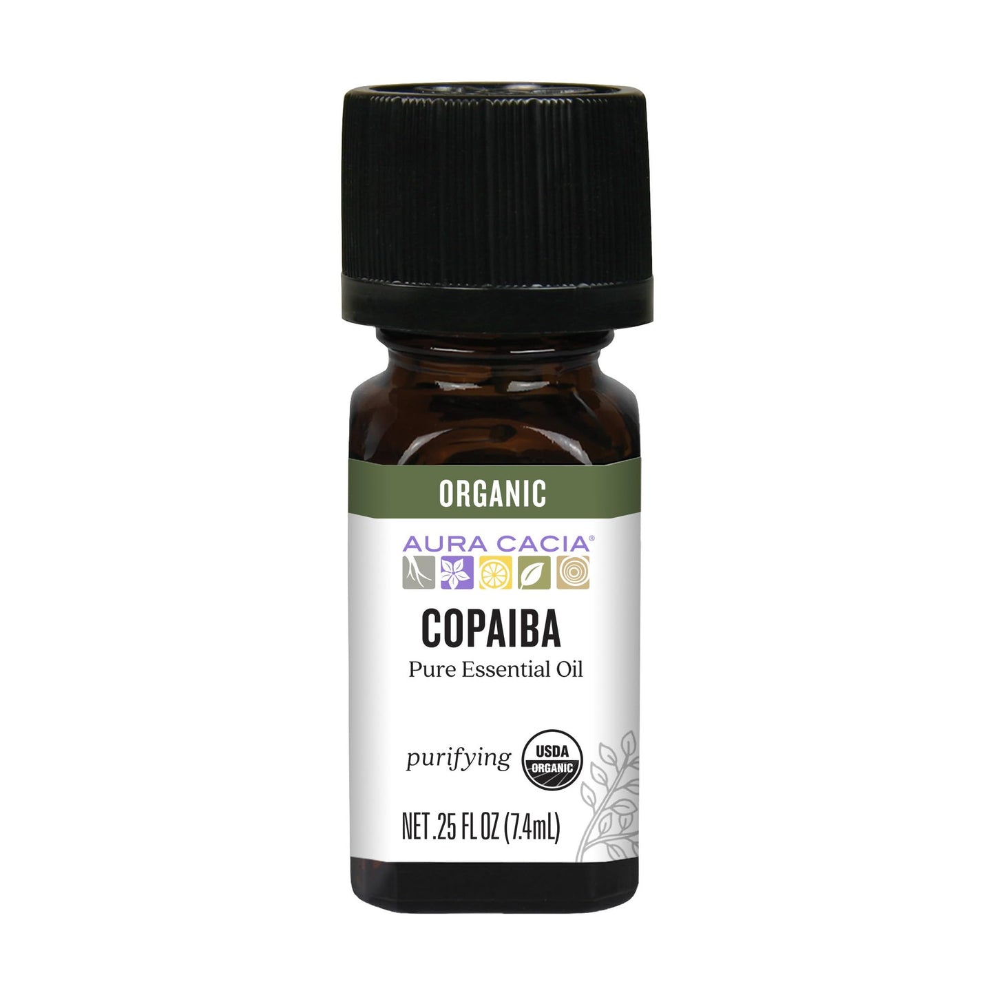 Aura Cacia Organic Copaiba Essential Oil – 0.25 oz | Purifying Woody Aroma
