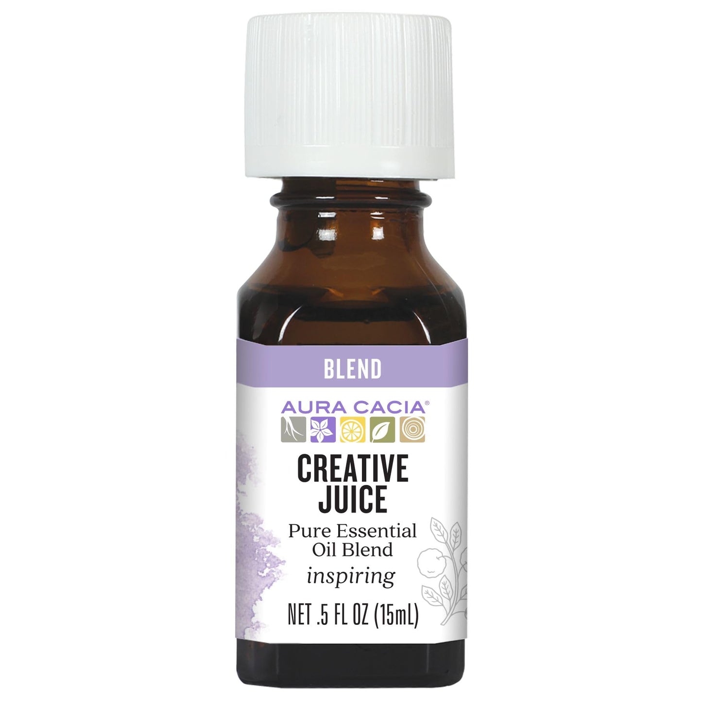 Aura Cacia Creative Juice Essential Oil Blend – 0.5 fl oz for Focus & Creativity