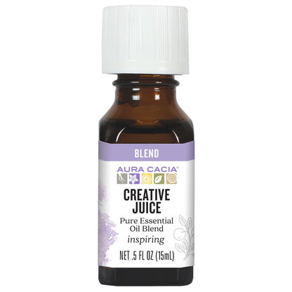 Aura Cacia Creative Juice Essential Oil Blend – 0.5 fl oz for Focus & Creativity