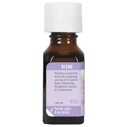 Aura Cacia Creative Juice Essential Oil Blend – 0.5 fl oz for Focus & Creativity
