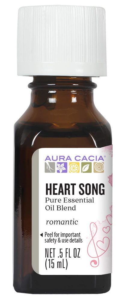 Aura Cacia Heart Song Essential Oil Blend - 0.5 fl oz | Calming Rosy Aromas