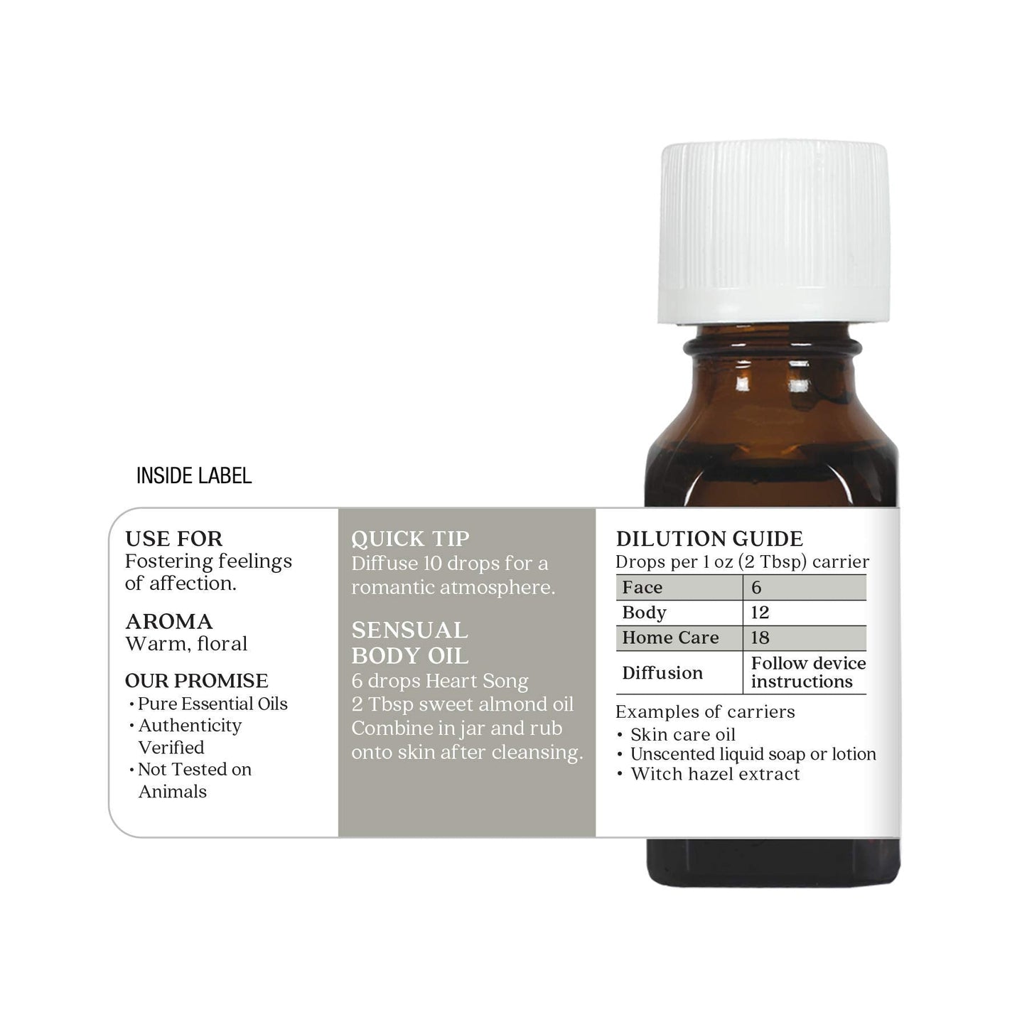 Aura Cacia Heart Song Essential Oil Blend - 0.5 fl oz | Calming Rosy Aromas
