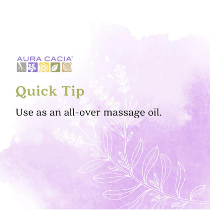 Aura Cacia Body Oil – Relaxing Lavender (4 oz) | Soothing Massage & Bath Oil