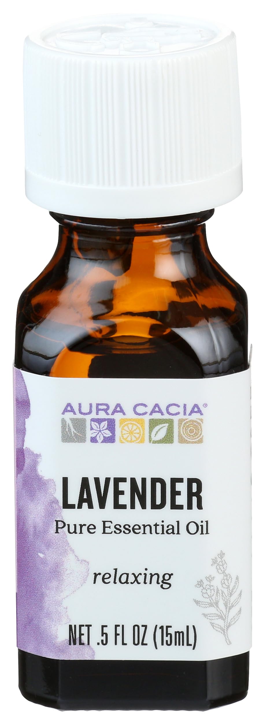Aura Cacia 100% Pure Lavender Essential Oil – GC/MS Tested, 15 ml (0.5 fl oz)