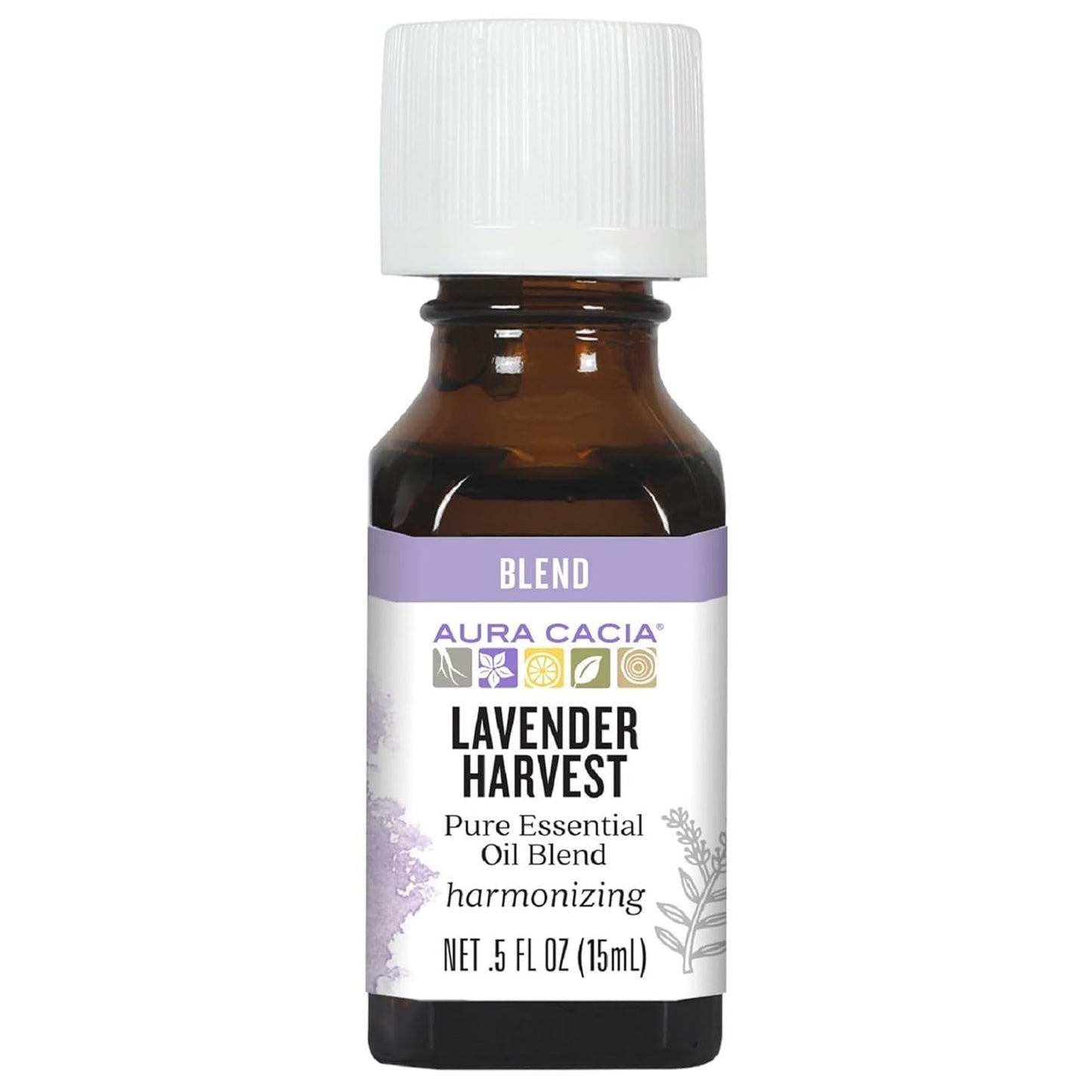 Aura Cacia Lavender Harvest Pure Essential Oil Blend 0.5 oz