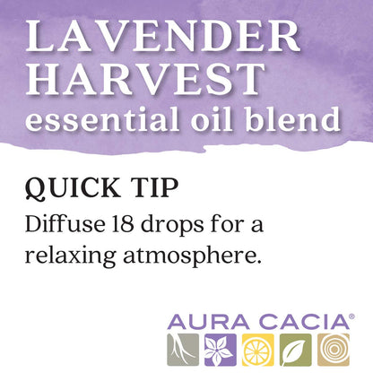 Aura Cacia Lavender Harvest Pure Essential Oil Blend 0.5 oz