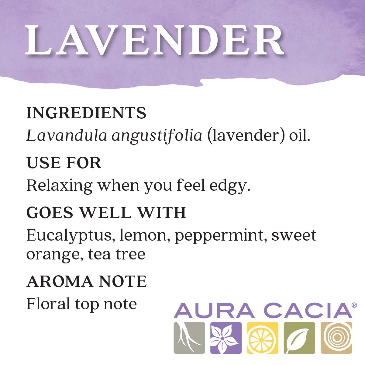 Aura Cacia 100% Pure Lavender Essential Oil – GC/MS Tested for Purity | 60 ml