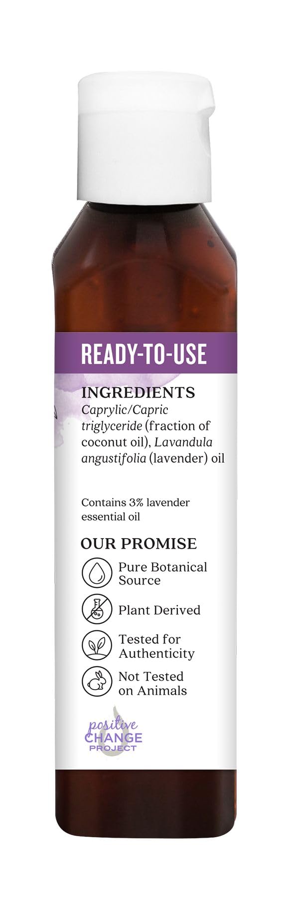 Aura Cacia Lavender Essential Oil in Fractionated Coconut Oil - 4 oz | GC/MS Tested for Purity
