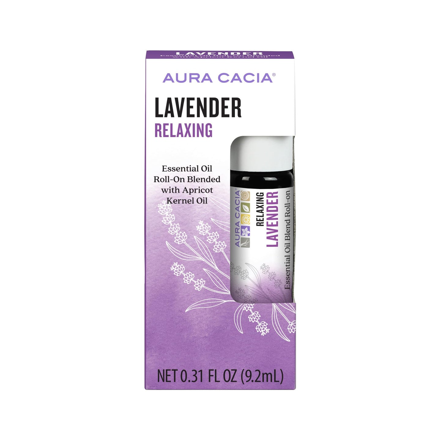Aura Cacia Lavender Roll-On Oil – 0.31 fl oz | Soothing Aromatherapy