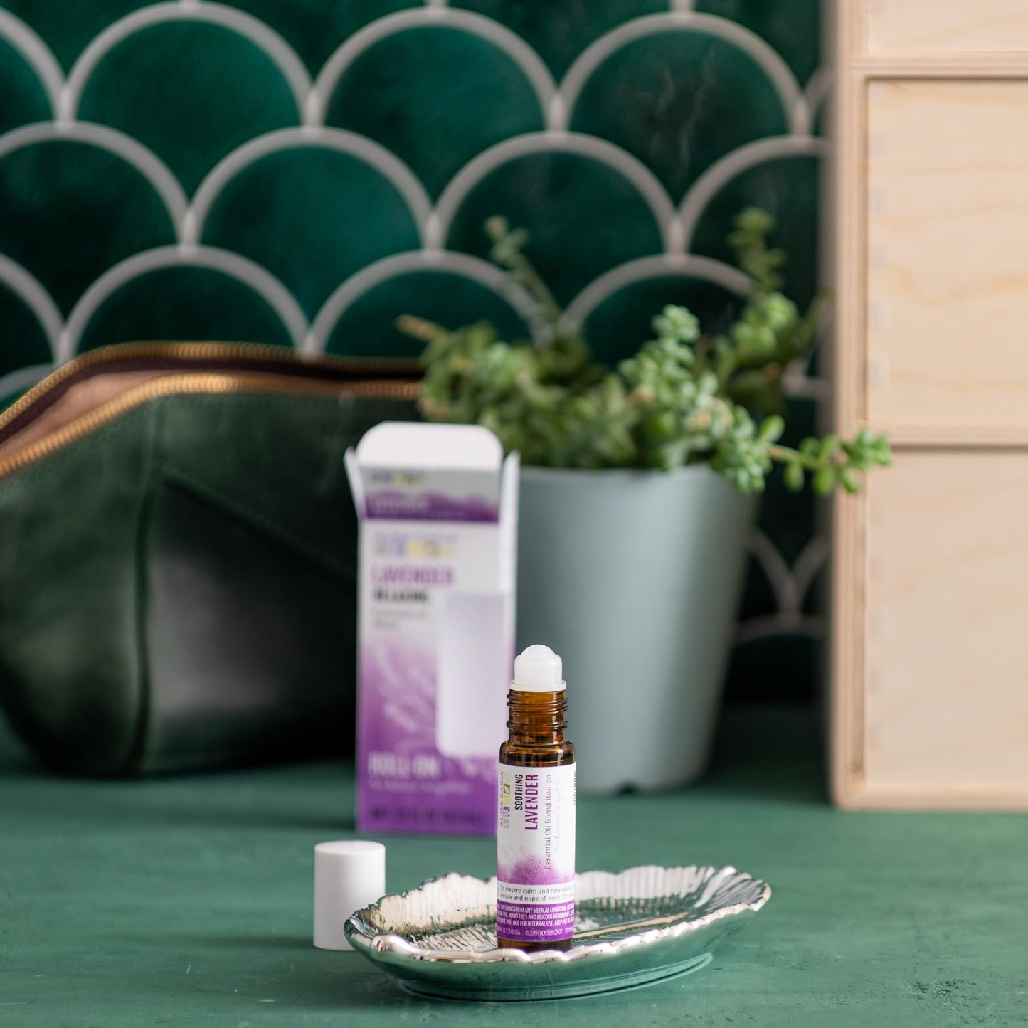 Aura Cacia Lavender Roll-On Oil – 0.31 fl oz | Soothing Aromatherapy