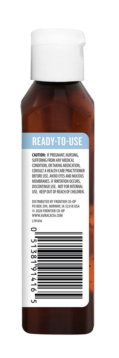 Aura Cacia Ready-to-Use Peppermint Essential Oil in Fractionated Coconut Oil – 4 oz | GC/MS Tested for Purity
