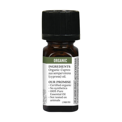 Aura Cacia Organic Cypress Essential Oil, GC/MS Tested for Purity, 7.4 ml