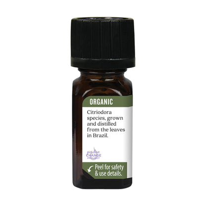 Aura Cacia Certified Organic Lemon Eucalyptus Essential Oil – Corymbia citriodora 0.25 oz