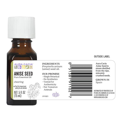 Aura Cacia Anise Seed Essential Oil - 100% Pure, 0.5 fl oz