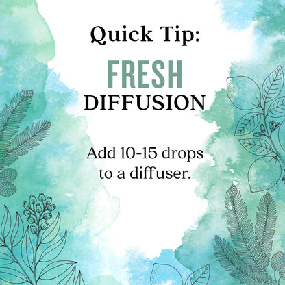 Aura Cacia Fresh Essential Oil Blend – 0.25 fl oz Boxed | Light Aroma, No Synthetic Fragrances