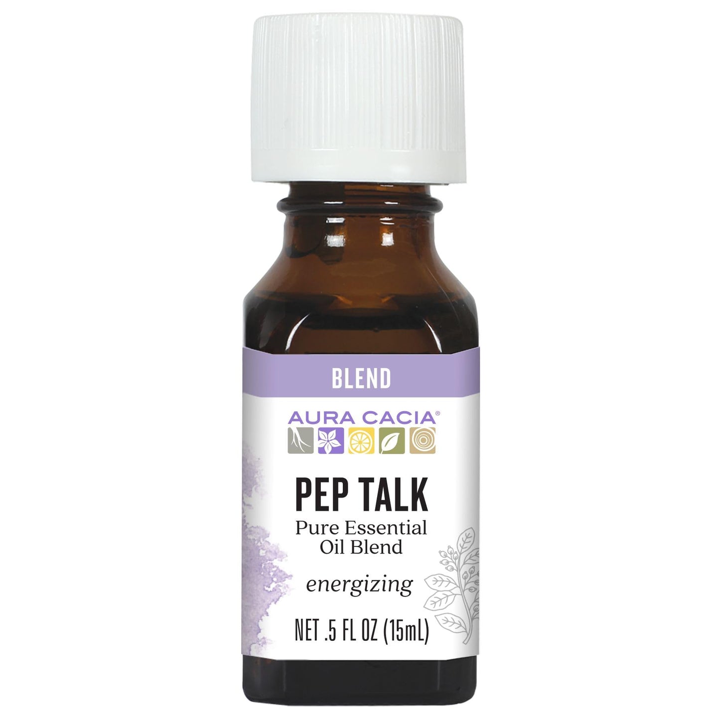 Aura Cacia Essential Solutions Pep Talk Oil Blend – 0.5 fl oz