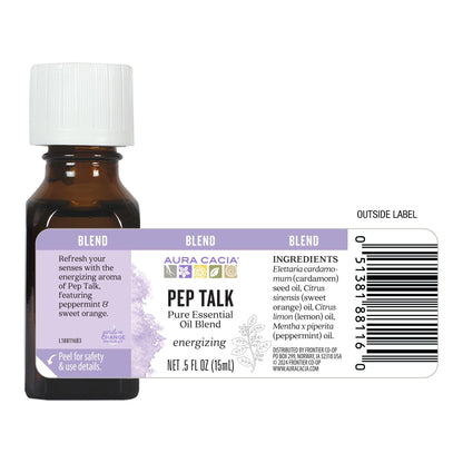 Aura Cacia Essential Solutions Pep Talk Oil Blend – 0.5 fl oz