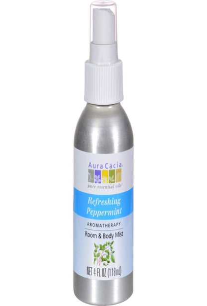 Aura Cacia Peppermint Harvest Aromatherapy Mist – 4 oz