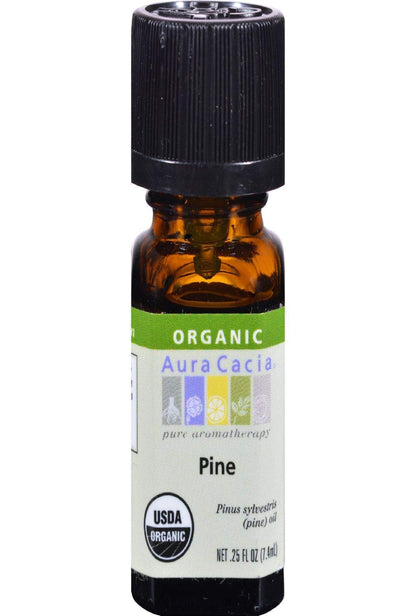 Aura Cacia Aromatherapy 100% Organic Essential Oil, Pine - 0.25 Oz