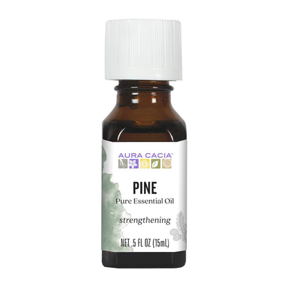 Aura Cacia Pure Pine Essential Oil 0.5 fl oz - Pinus sylvestris - Made in USA