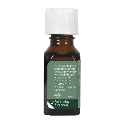 Aura Cacia Pure Pine Essential Oil 0.5 fl oz - Pinus sylvestris - Made in USA