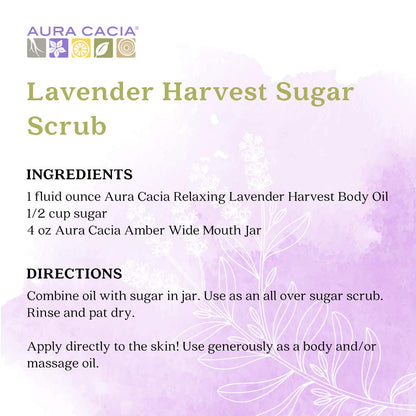 Aura Cacia Body Oil – Relaxing Lavender (4 oz) | Soothing Massage & Bath Oil