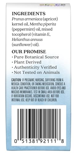 Aura Cacia Roll-On Peppermint Essential Oil Blend – 0.31 oz