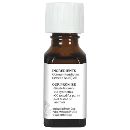 Aura Cacia Sweet Basil Essential Oil - 100% Pure Ocimum Basilicum, 0.5 fl oz