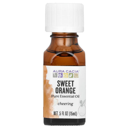 Aura Cacia Sweet Orange Essential Oil, 0.5 fl oz – Pure Citrus Aromas