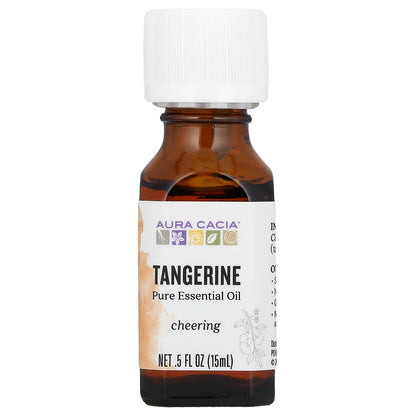 Aura Cacia Tangerine Essential Oil 0.5 fl oz | Pure & Ethically Made