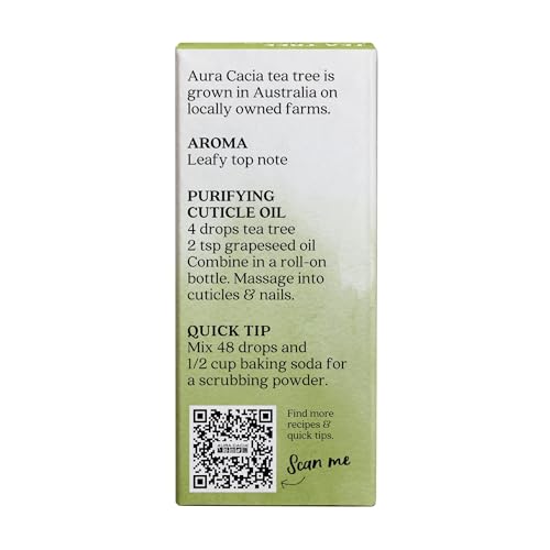 Aura Cacia Tea Tree Essential Oil – 100% Pure Therapeutic Grade, 15 ml