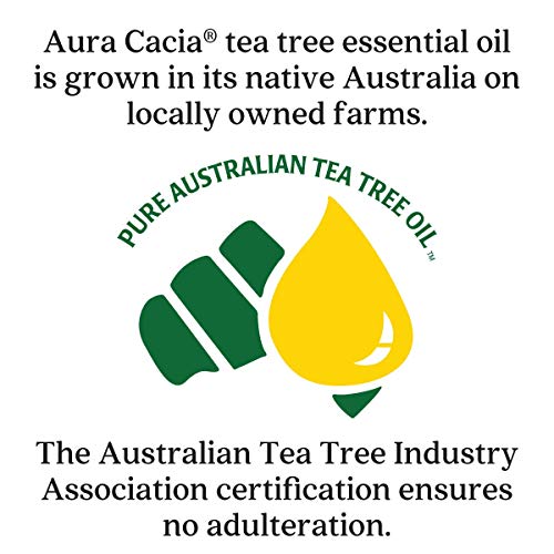 Aura Cacia 100% Pure Tea Tree Essential Oil – 15 ml (0.5 fl oz) | GC/MS Tested for Purity | Melaleuca alternifolia