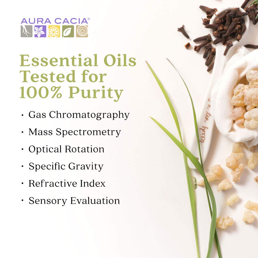 Aura Cacia 100% Pure Tea Tree Essential Oil – 15 ml (0.5 fl oz) | GC/MS Tested for Purity | Melaleuca alternifolia