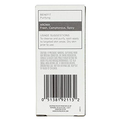 Aura Cacia Tea Tree Roll-On 0.31 fl oz – Pure Essential Oils for Skin Purification