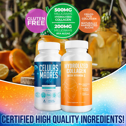 Aura Vitamin Mega Antioxidant Bundle | Hydrolyzed Collagen & AFA Stem Cell – 60 Capsules (2)