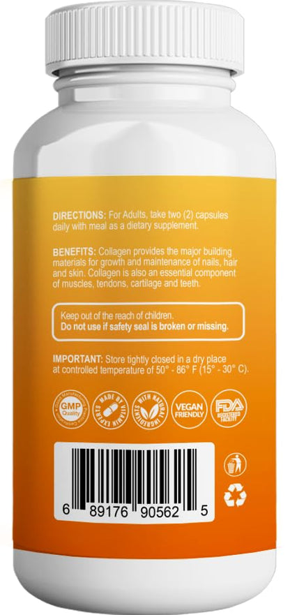AURA VITAMINS Hydrolyzed Collagen Powder Supplement for Hair, Skin, Nails, Bones & Joints | Grass-Fed Collagen Peptides 200gr