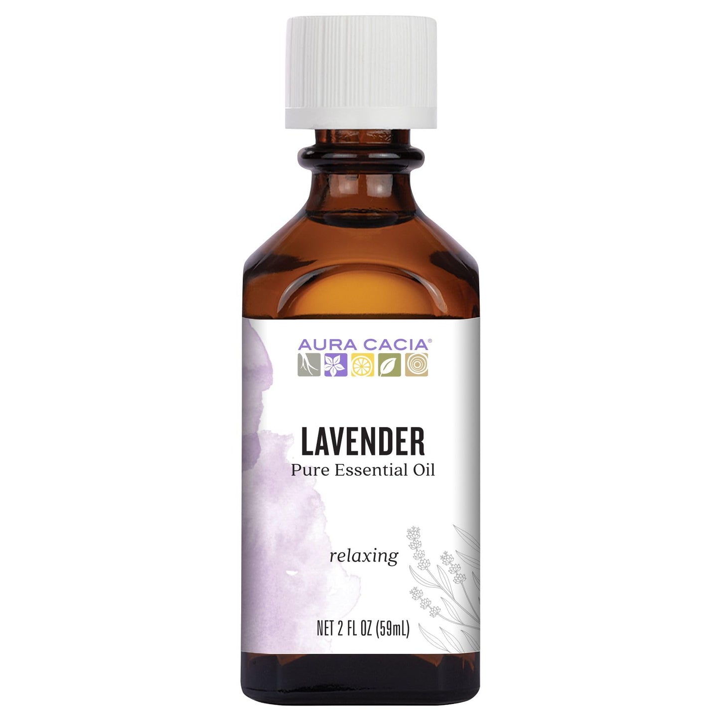 Aura Cacia Essential Oil Lavender (Lavendula Augustifolia) 2 oz – Calming, Pure Lavender Oil
