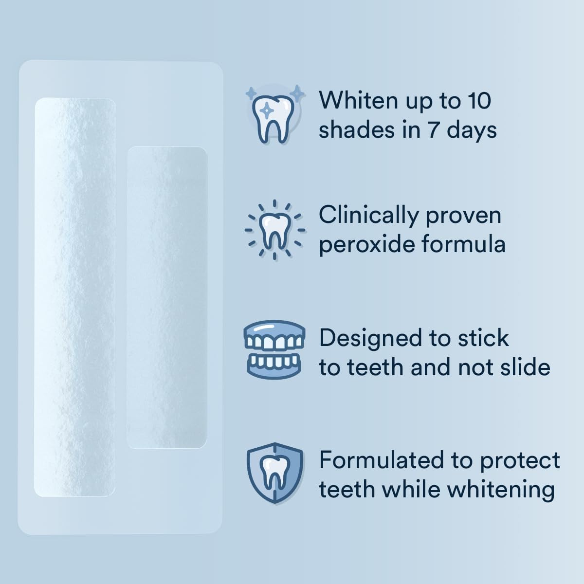 Auraglow Teeth Whitening Strips – 8% Hydrogen Peroxide, Nano-Hydroxyapatite, Sensitive Formula, 28 Strips (14 Treatments) – Mint