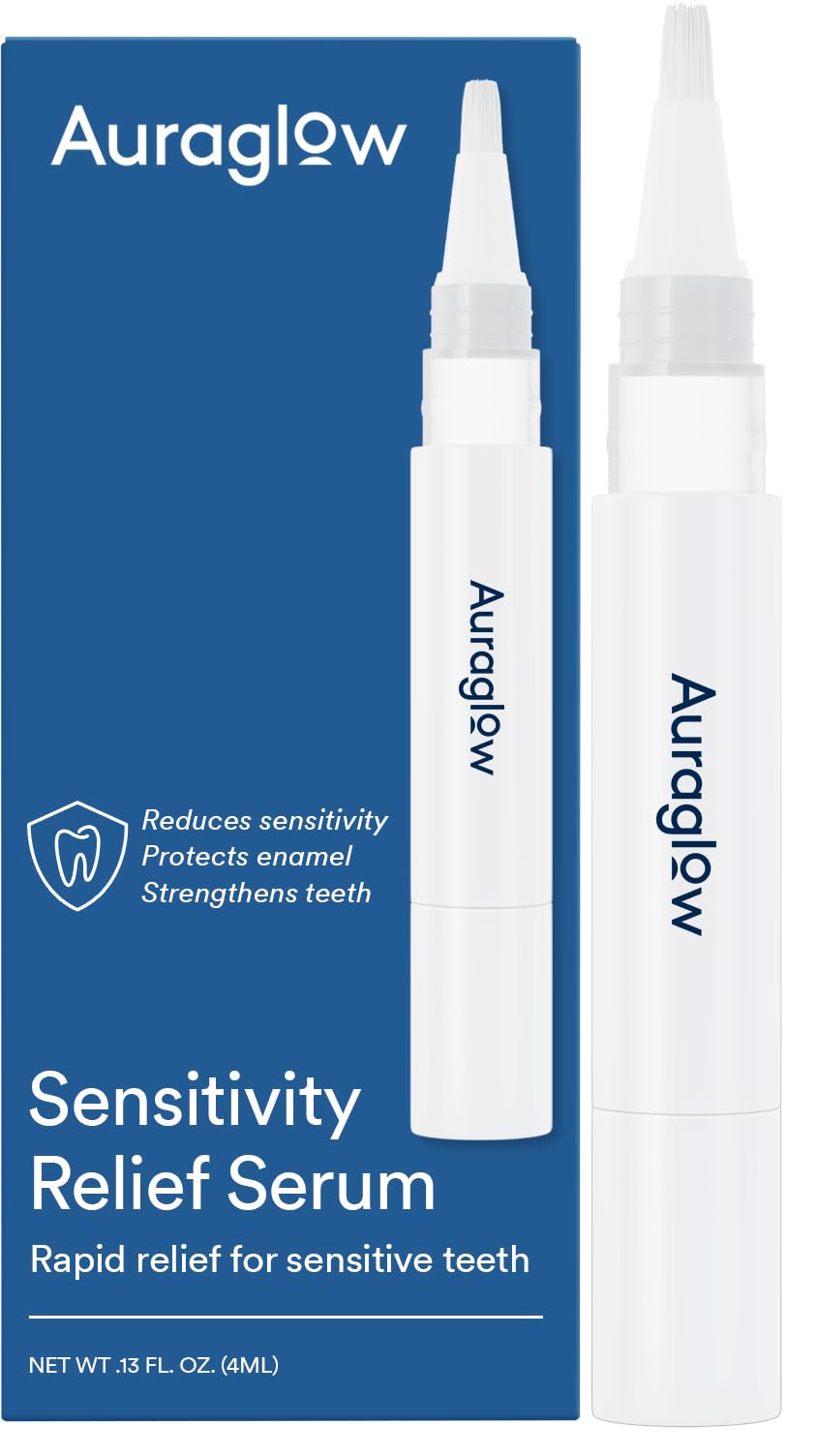 Auraglow Sensitive Teeth Relief Serum Gel – Reduces Tooth Sensitivity, 4ml