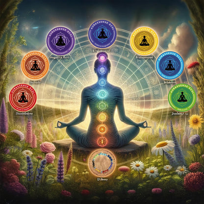 AurassenseECSL Seven Chakra Candles Gift Set with Crystals & Bracelet
