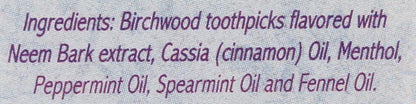 AUROMERE Neem Toothpicks 100 CT | Ayurvedic Birchwood