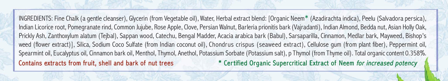 Auromere Ayurvedic Toothpaste – Fresh Mint, 4.16 oz, Vegan, Fluoride-Free, Gluten-Free | Neem & Peelu | 1 Pack