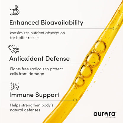 Aurora Nutrascience Liposomal Vitamin C Mega-Pack – Immune Support, 3,000 mg/Serving, 10 Packets (Vegan, Gluten Free, Non-GMO) – Orange