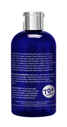 Aussie Trace Minerals – High Magnesium Electrolyte Drops for Hydration, Energy & Recovery (240ml) – Vegan, Keto, Fasting Aid