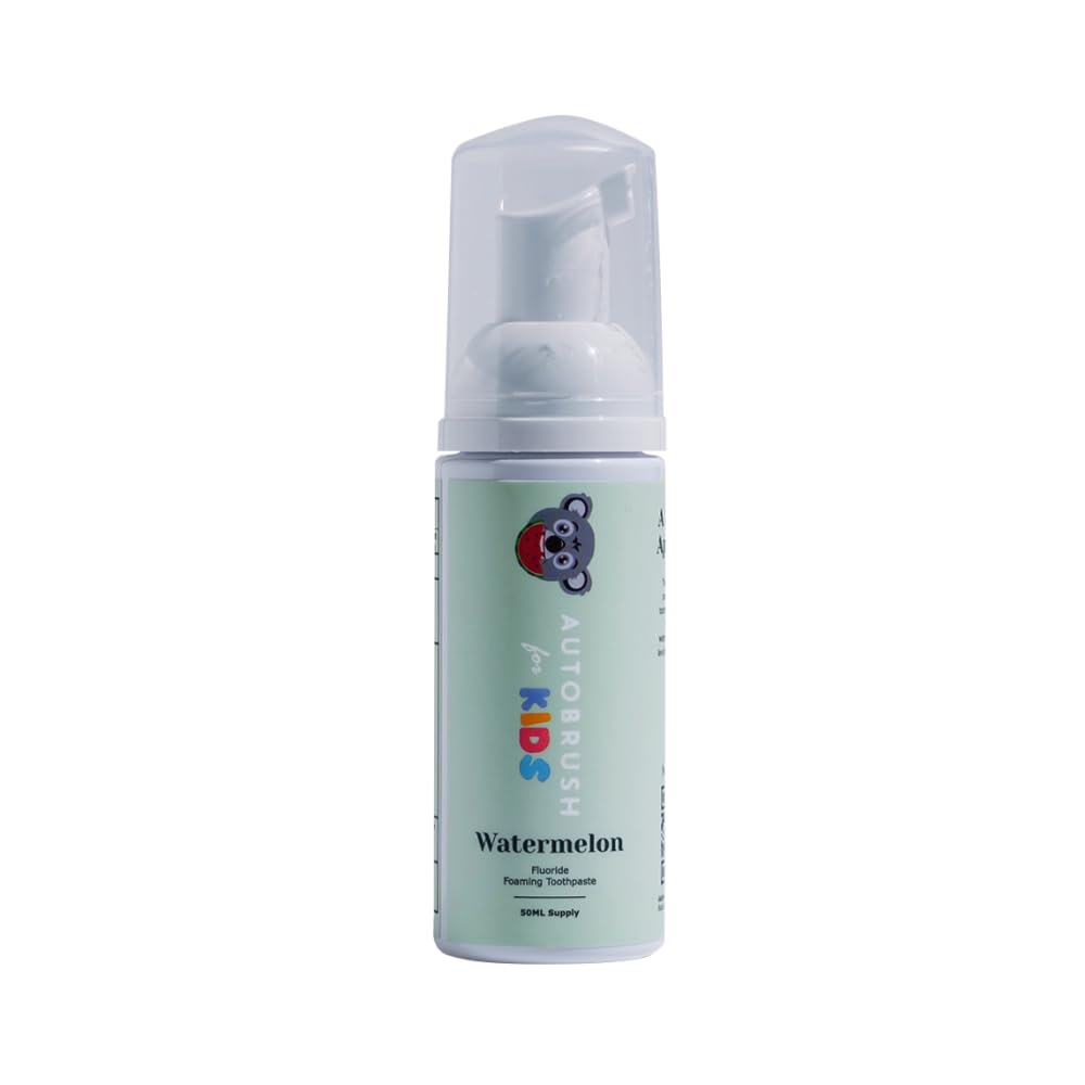 autobrush Fluoride Foaming Toothpaste for Kids - Watermelon Flavor, Whitening & Deep Cleaning