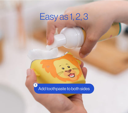 autobrush Kids Electric Toothbrush – ADA-Approved U-Shaped, Clinically Proven 5.1x Cleaning, 30s 360° Coverage (Ages 3-5, Dinosaur)