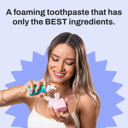 Autobrush Fluoride Foaming Toothpaste for Adults – Mint, Whitening & Deep Cleaning (3-Pack)