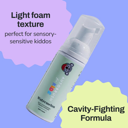 Autobrush Fluoride-Free Foaming Toothpaste for Kids - Watermelon (Pack of 3)