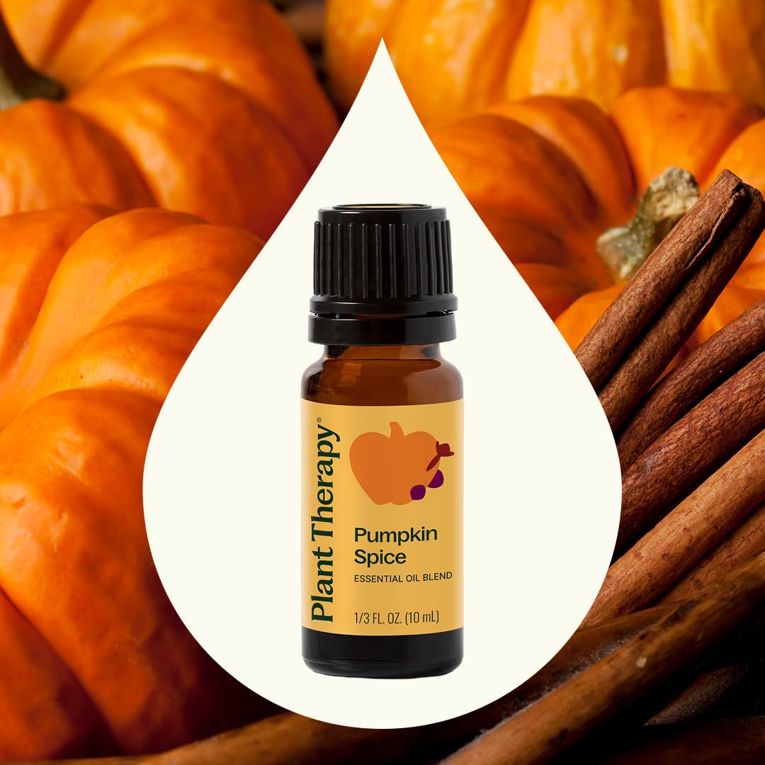 Plant Therapy Pumpkin Spice Fall Essential Oil Blend 10 mL – Warm & Cozy Scent